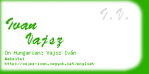 ivan vajsz business card